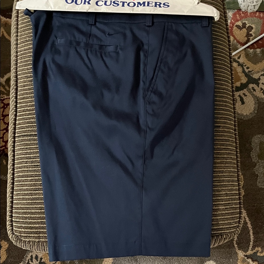 Nike Men's Dark Blue Flat Front Shorts
